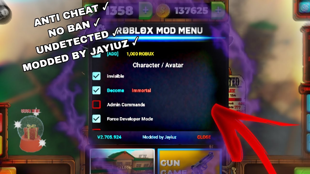 БЕЗУМНЫЙ ROBLOX ||2.705.924|| МЕНЮ МОДА ОТ JAYIUZ