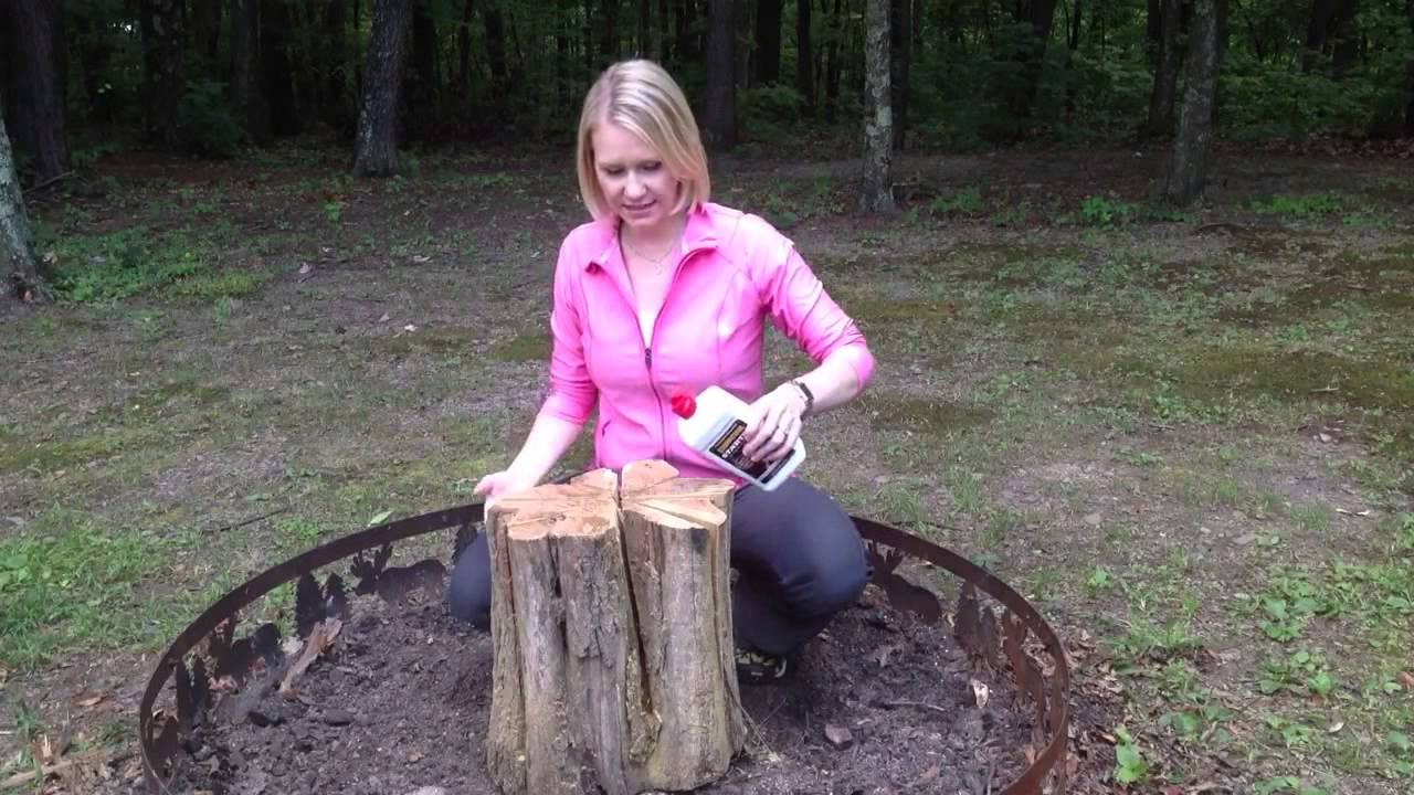 How to build a campfire inside one log