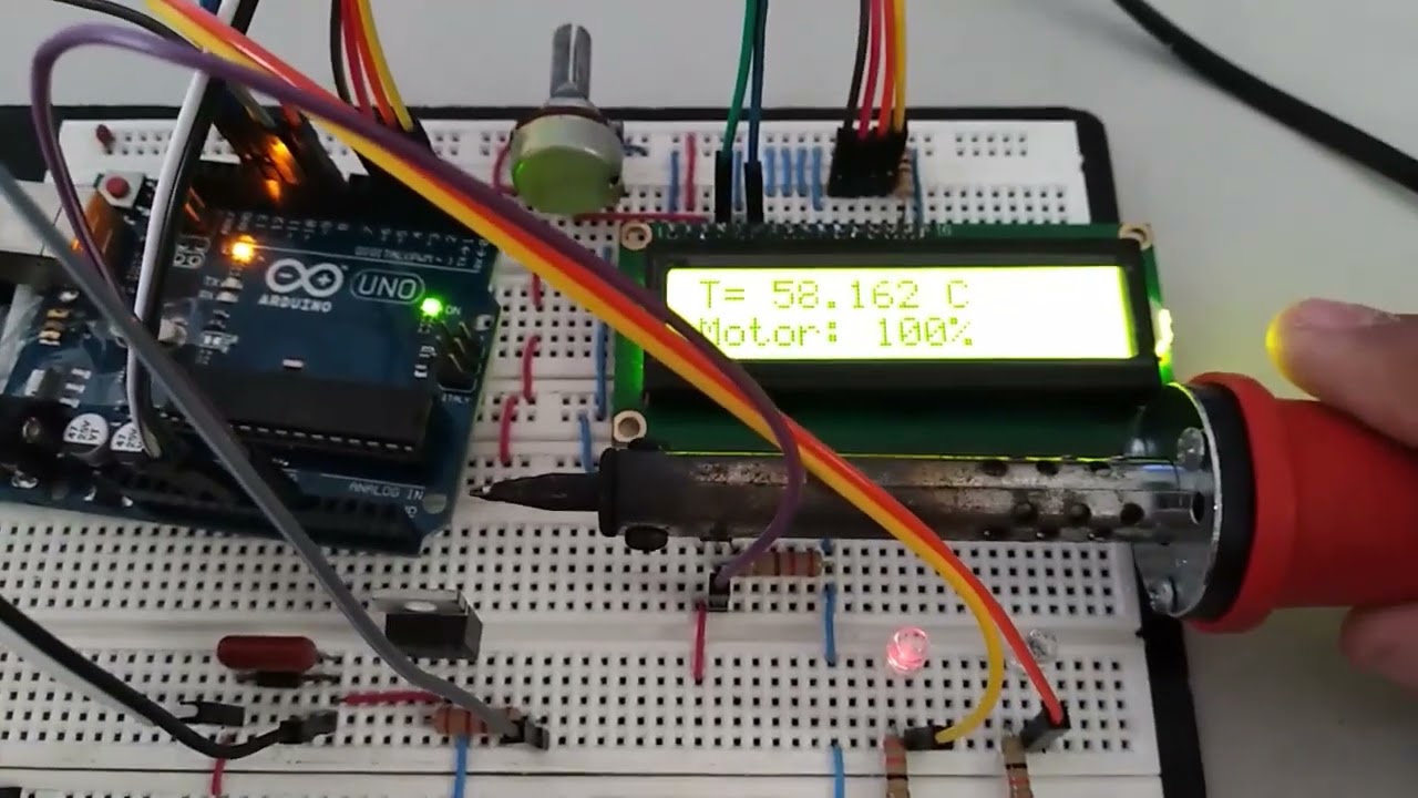 CONTROL DE VELOCIDAD DE UN MOTOR DC POR TEMPERATURA CON SENSOR LM35 Y ARDUINO