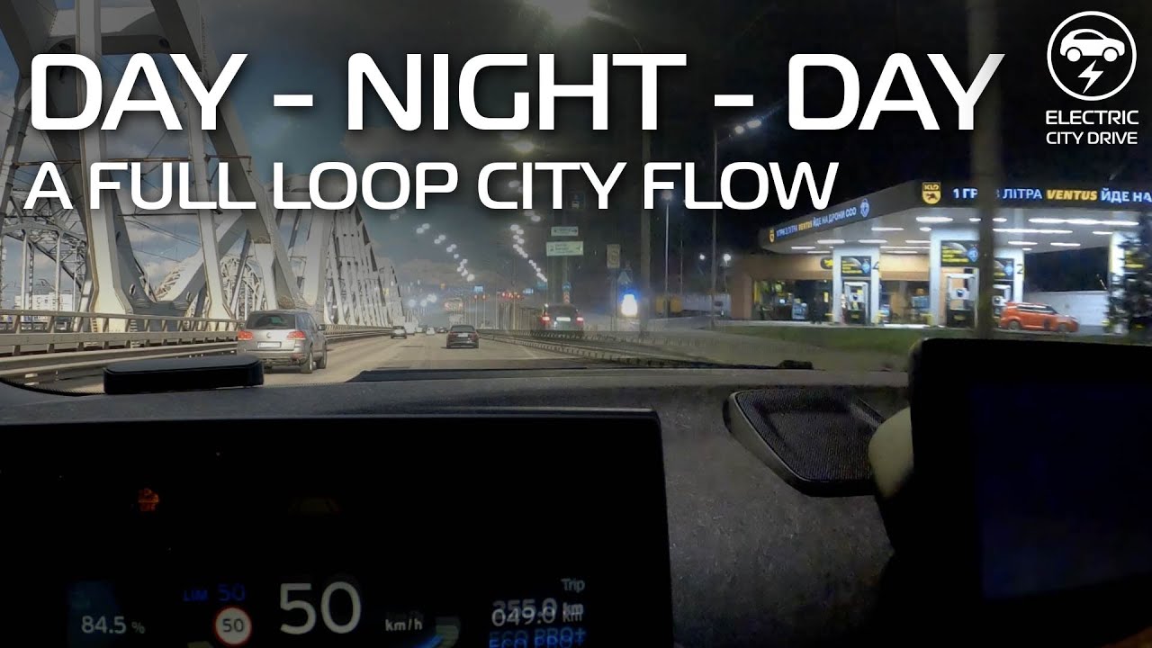 Kyiv in a Day and Night — Full City Timelapse Drive (Relaxing POV, 4K)