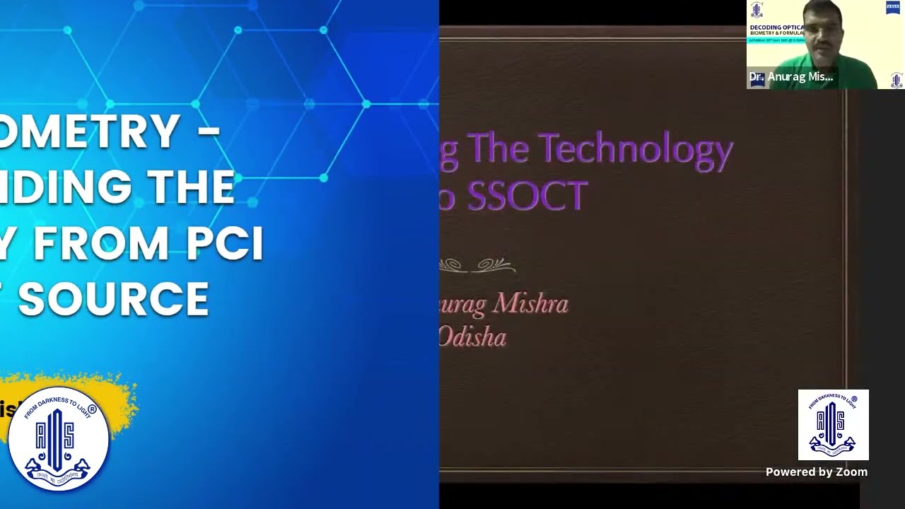 Optical Biometry Understanding the  technology from PCI to Swept Source -Dr. Anurag Mishra