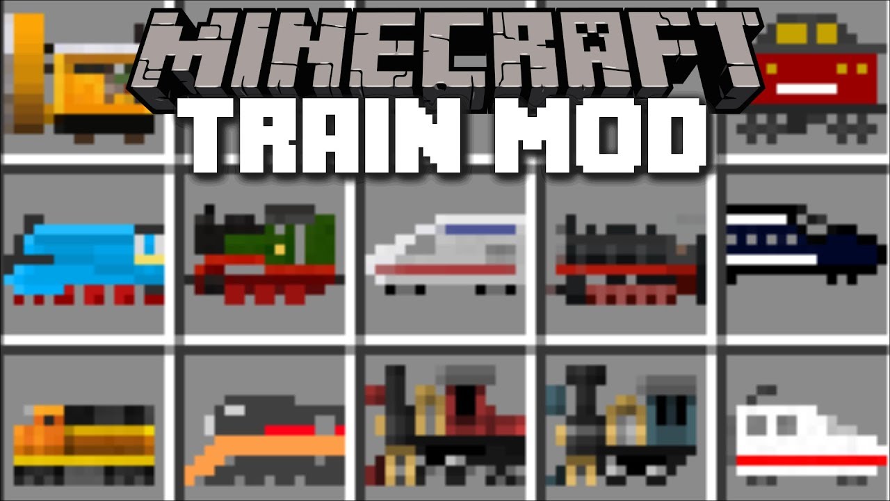 Minecraft TRAIN MOD / RIDE AND TRAVEL ON FAST SPEED TRAINS!! Minecraft