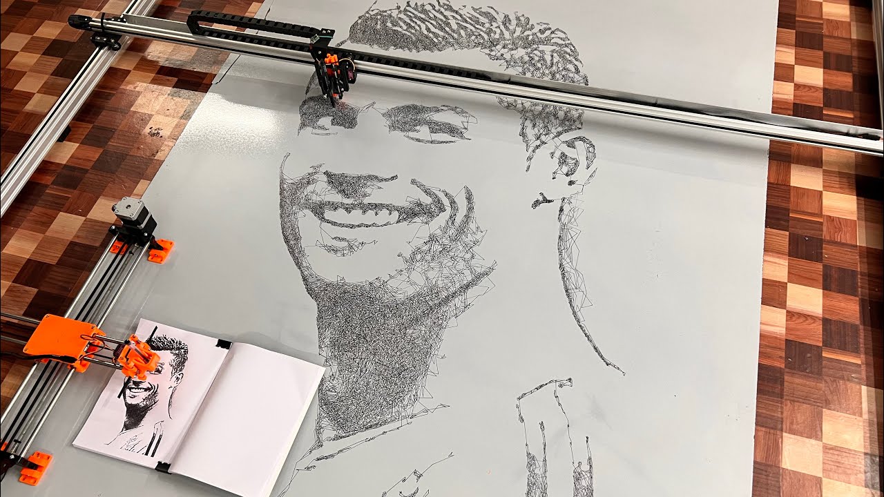 Large size CNC pen plotter 1.5X1.5 mtr