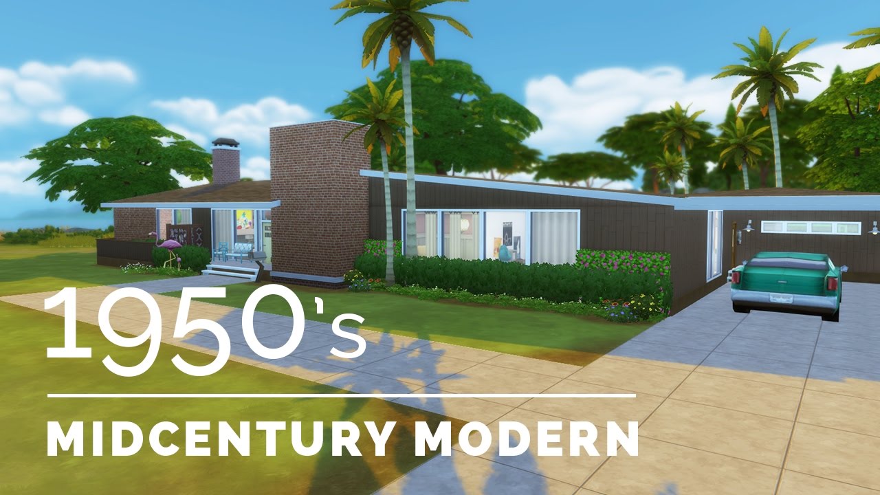Sims 4  |  Decade Build Series  |  1950s Midcentury Modern