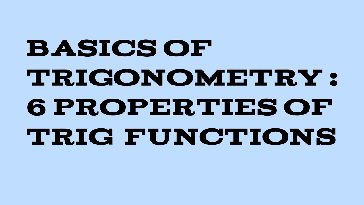 Basics Of Trigonometry