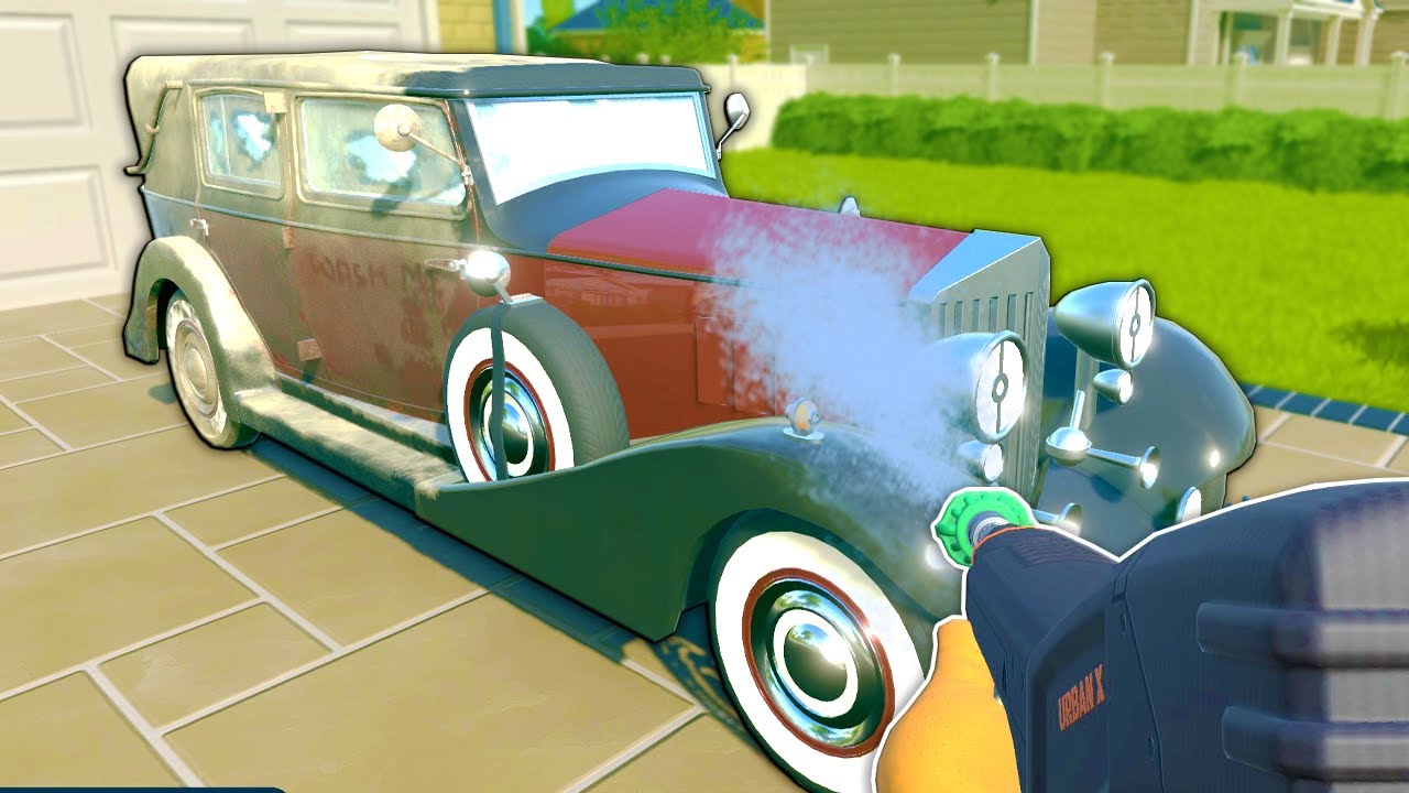 Pressure Washing a Fancy CLASSIC CAR in PowerWash Simulator!