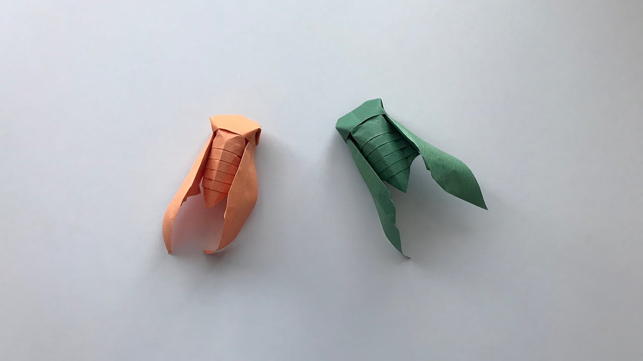 How to make an Origami Cicada - INTERMEDIATE (Designed by Riccardo Foschi)