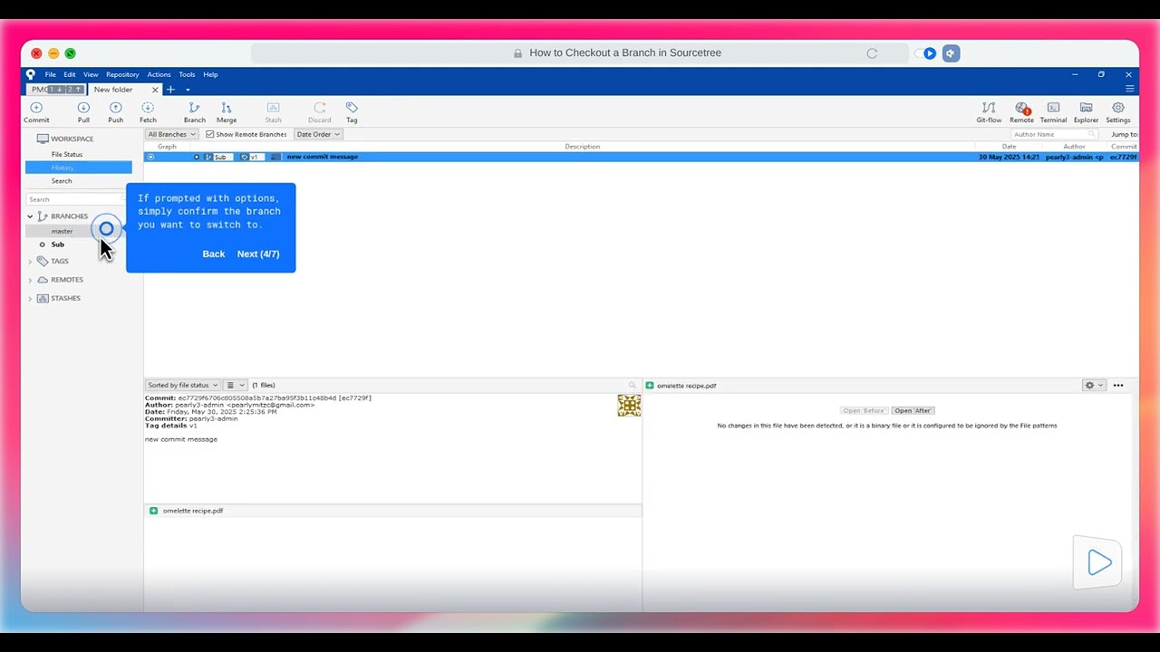 How to Checkout a Branch in Sourcetree (Step-by-Step)