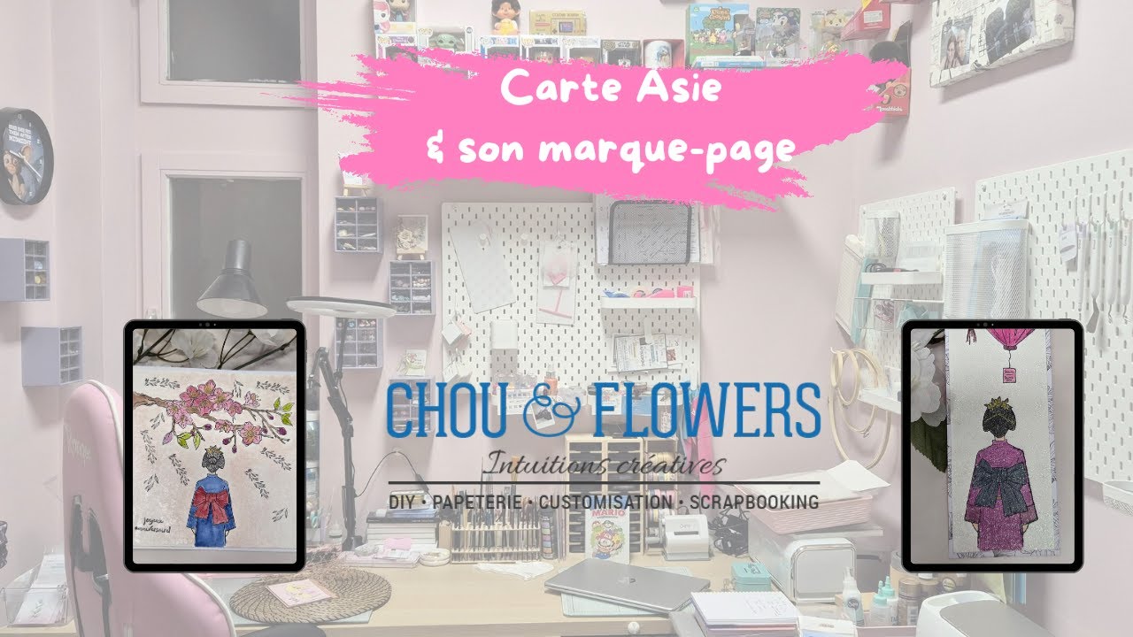 Carte & son marque page au soleil levant @chouflowers3608
