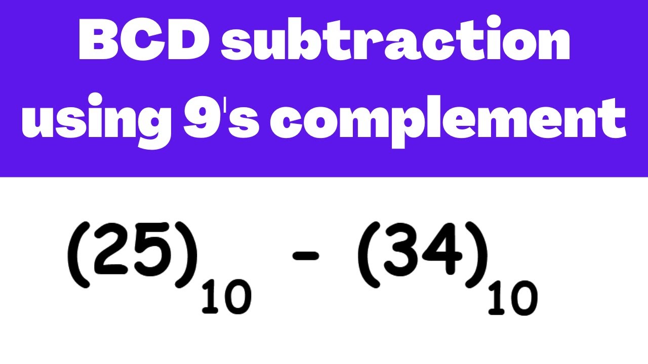 Пример вычитания в формате BCD с использованием дополнения до 9 | Электротехника