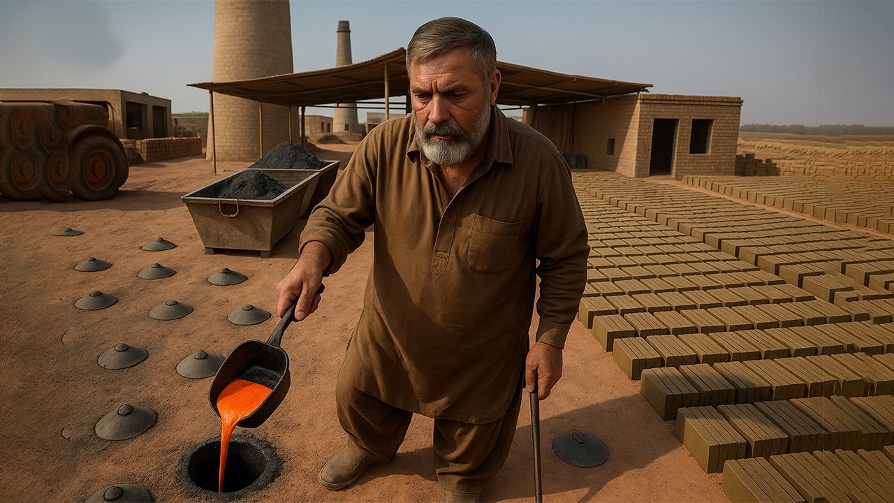 Mass Production Process of Thousands of Bricks by an Amazing Red Clay Brick Factory