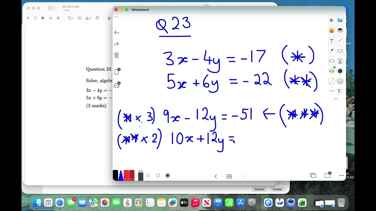 Level C - Question 23 - Simultaneous equations (Non-calculator)