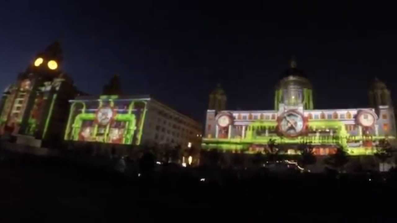 Amazing Graces - Liverpool Projection Mapping - Three Queens Event