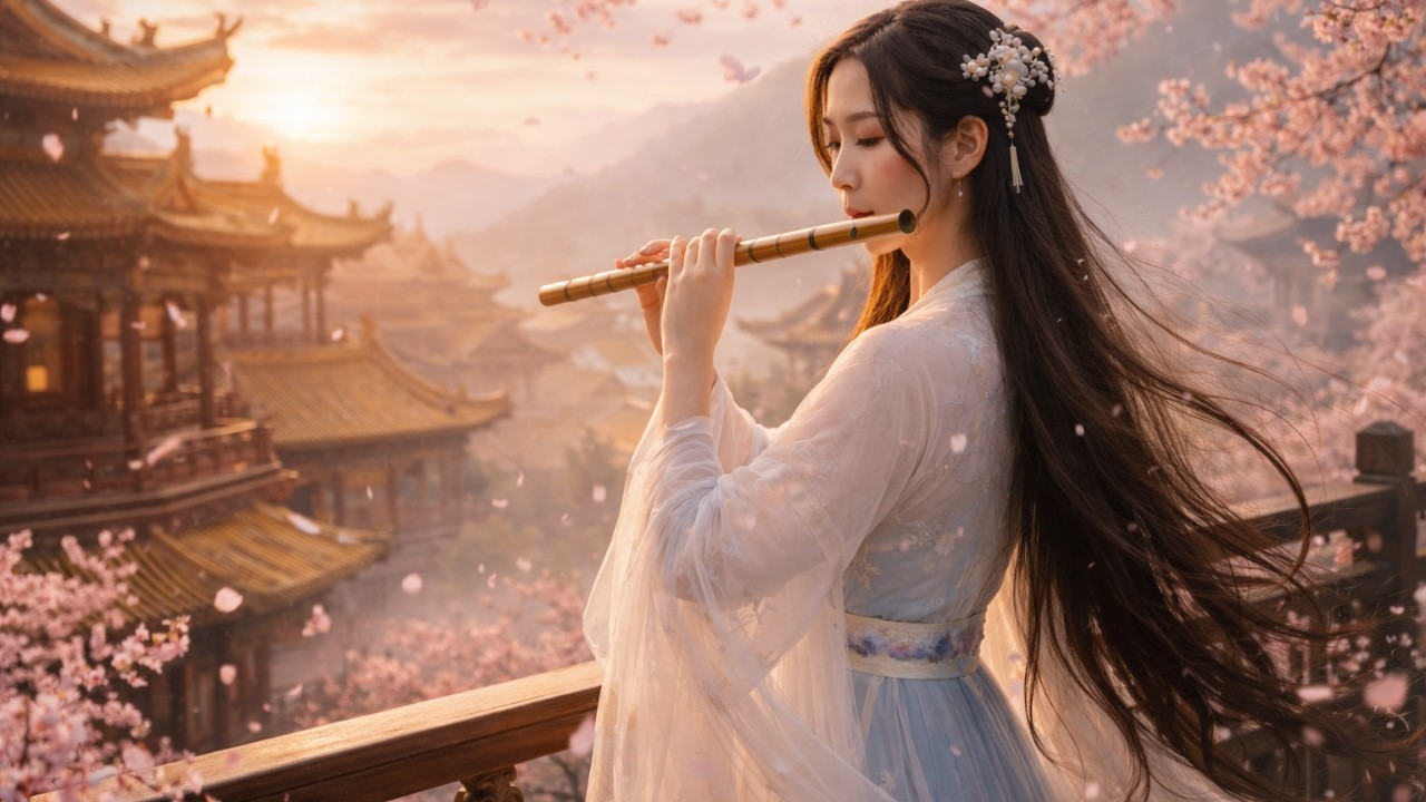 Flute Beneath the Falling Blossoms