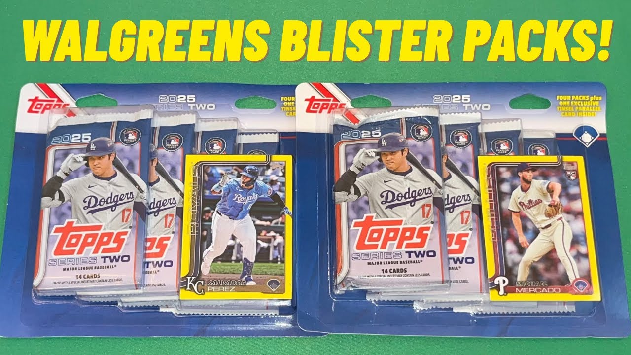 Обзор блистерной упаковки Topps Series Two Walgreens 2025 года! Эксклюзив! Новые спортивные карто...