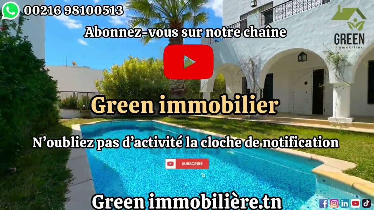 Luxury #house  #hammamet  #villa  « CORNICHE » #green  #immobilier