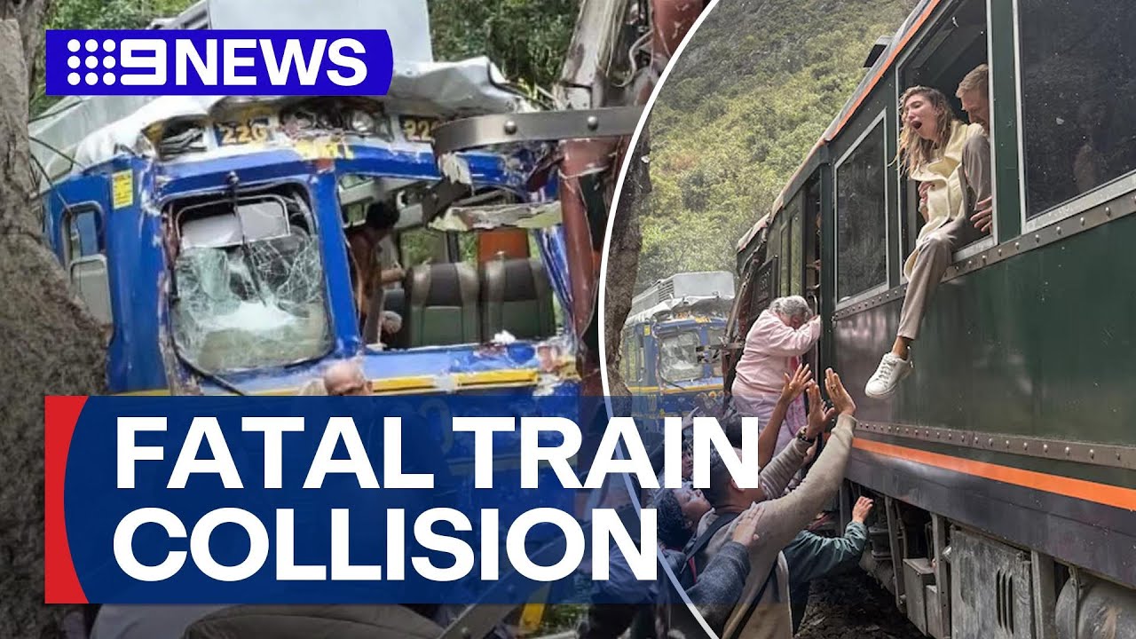 At least one dead and around 30 passengers injured after train collision | 9 News Australia