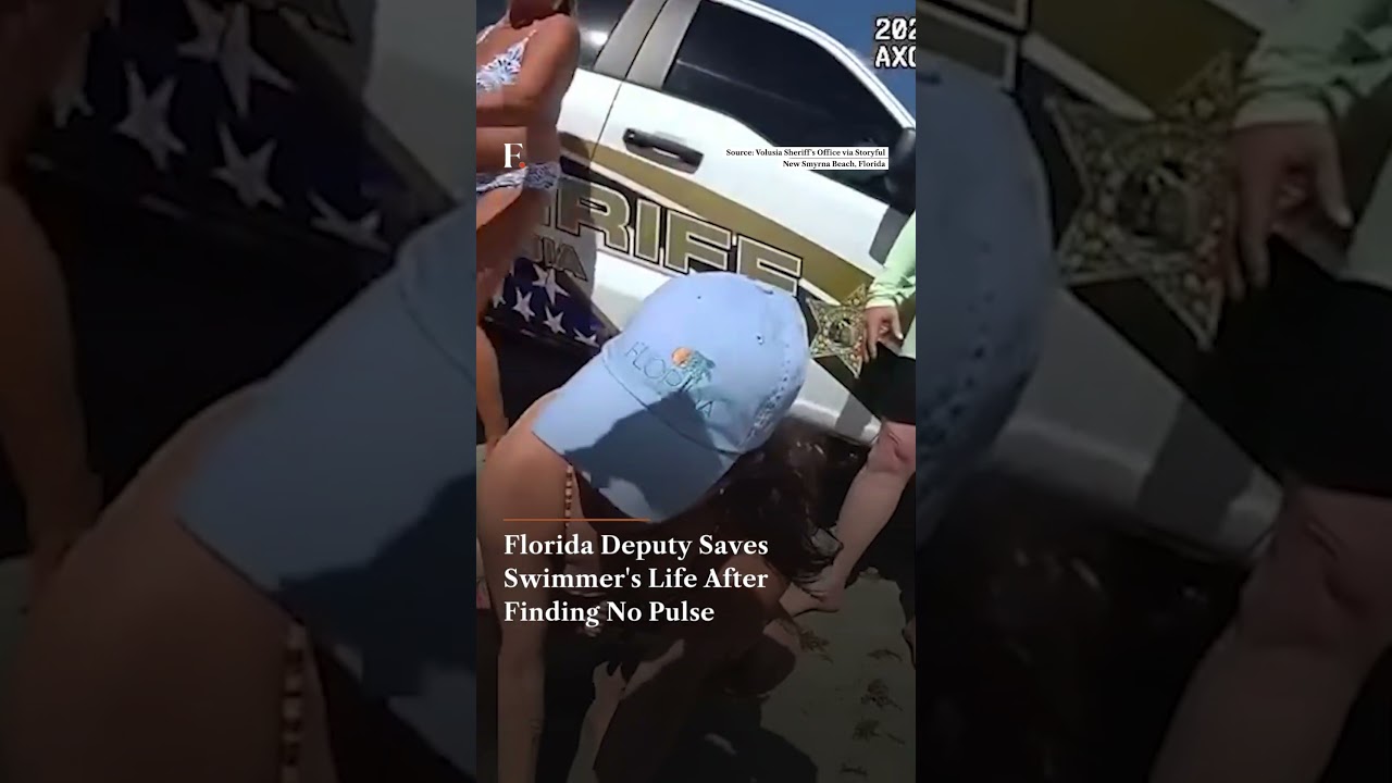 Florida Deputies Revive Unresponsive Swimmer After Dramatic Beach Rescue | Firstpost News
