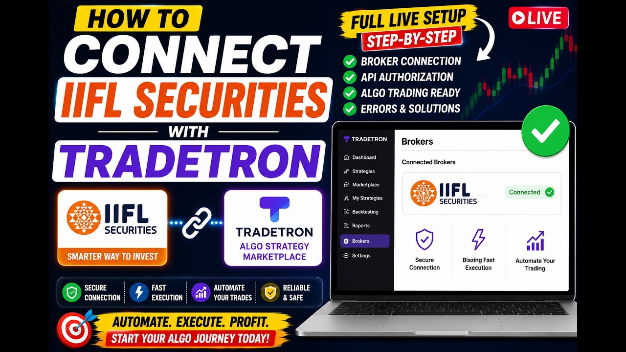 🔥 IIFL Securities Ko Tradetron Se Kaise Connect Kare? | Full LIVE Setup