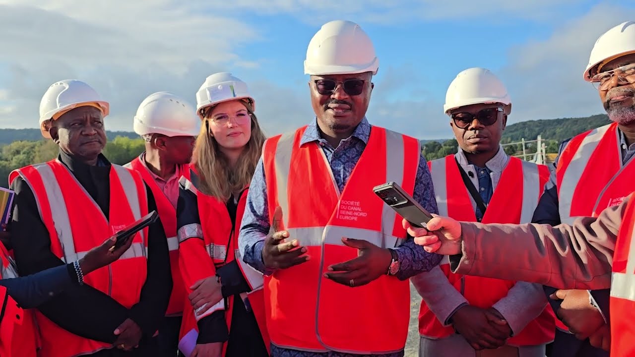 LE GOUVERNEUR CHRISTIAN KITUNGWA VISITE LES TRAVAUX DE CONSTRUCTION DU CANAL-NORDEUROPE EN FRANCE 🇫🇷
