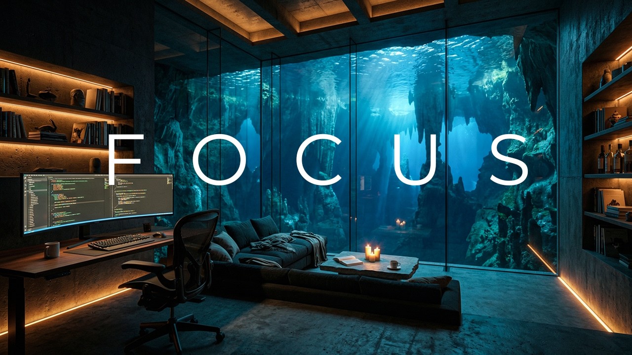 Deep Work Music 🎧 Dark Underwater Workspace Ambient 🎶 Background Music for Deep Work