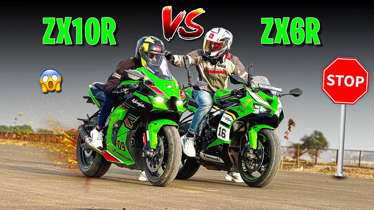 Kawasaki ZX10R vs ZX6R Drag Race 😱 | Unexpected Result 🥵 |