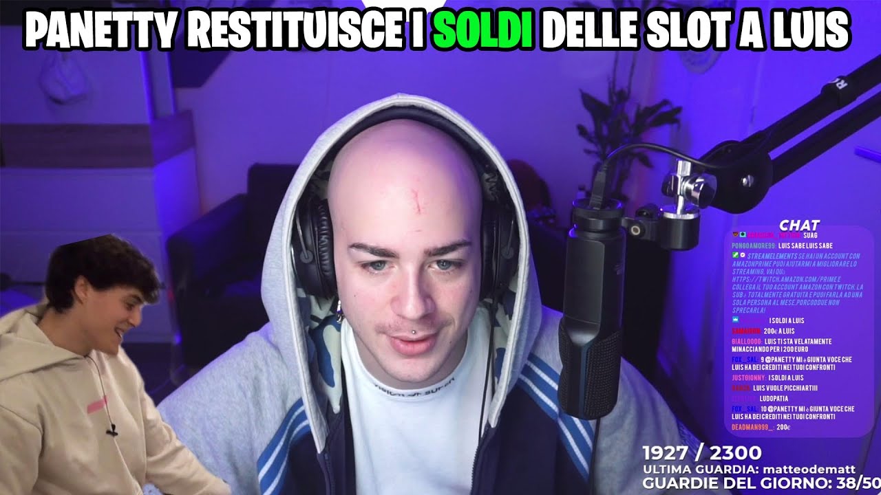 PANETTY RESTITUISCE I SOLDI DELLE SLOT A LUIS