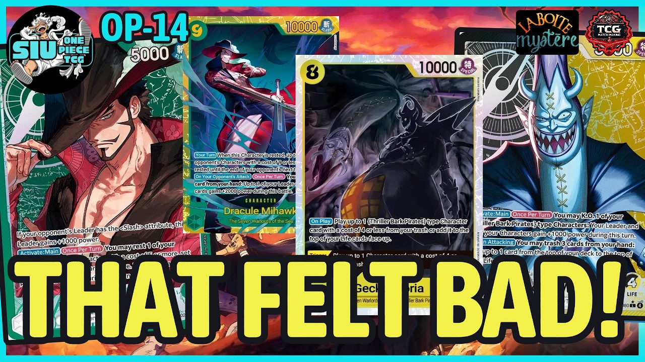 THAT FELT BAD! - [OP14-EB04] 🟢 Mihawk VS. ⚫🟡 Gecko 🎮 GAMEPLAY