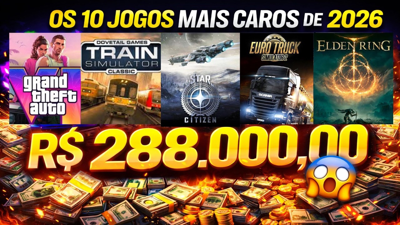  😱 Os 10 Jogos Mais CAROS pra Comprar Hoje