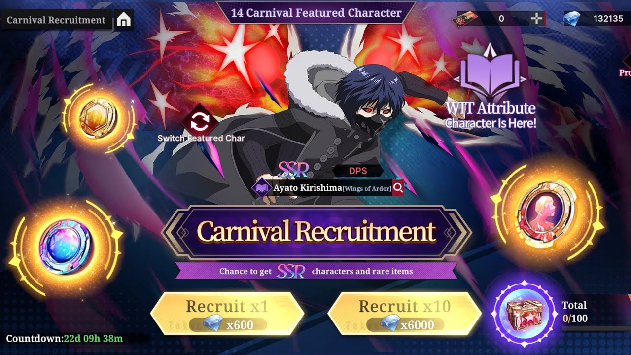 Summon - Up sSs Ayato Kirishima [Wings of Ardor] | Tokyo Ghoul: Break the Chains