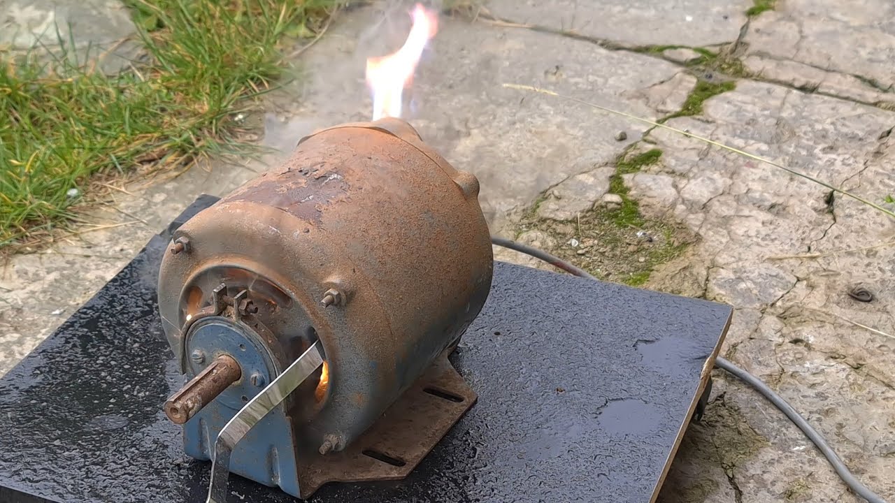 Burn Out Huge Vintage Motor