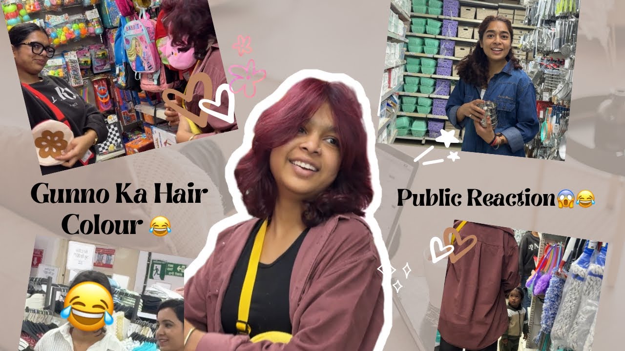 Gunno ka hair colour public reaction 😂👀