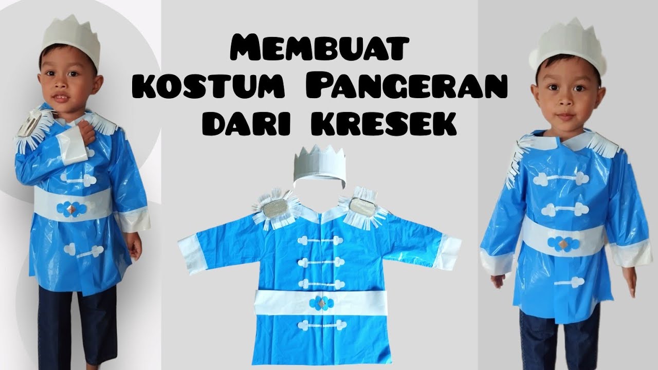 Membuat Baju Karnaval Cowok dari Plastik Kresek | Kostum Karnaval Laki-laki dari kresek