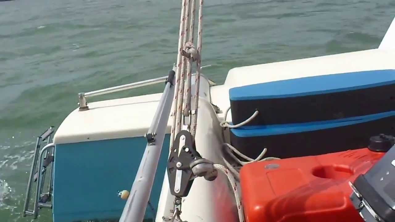 Strider 24 sailing catamaran, 'Blue Jay' in Chichester Harbour