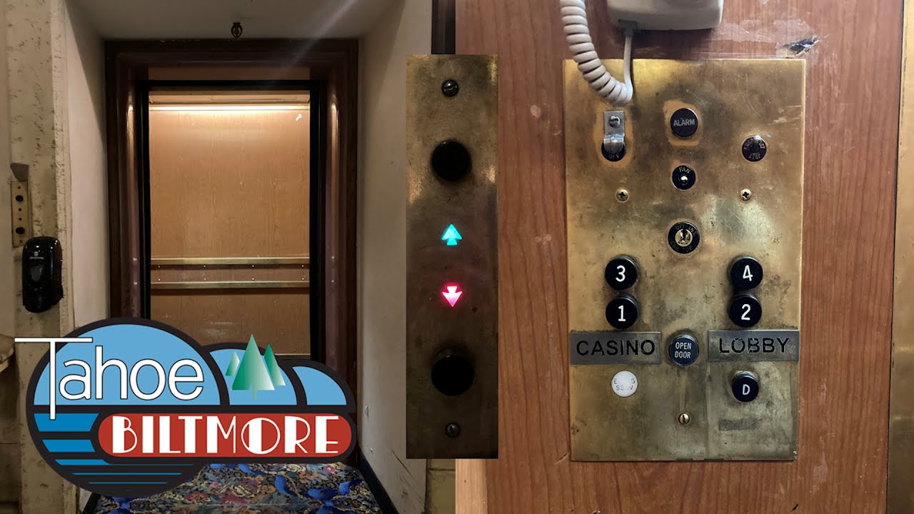 Amazing Historic OTIS Traction Elevator - Tahoe Biltmore Lodge & Casino - Crystal Bay, NV