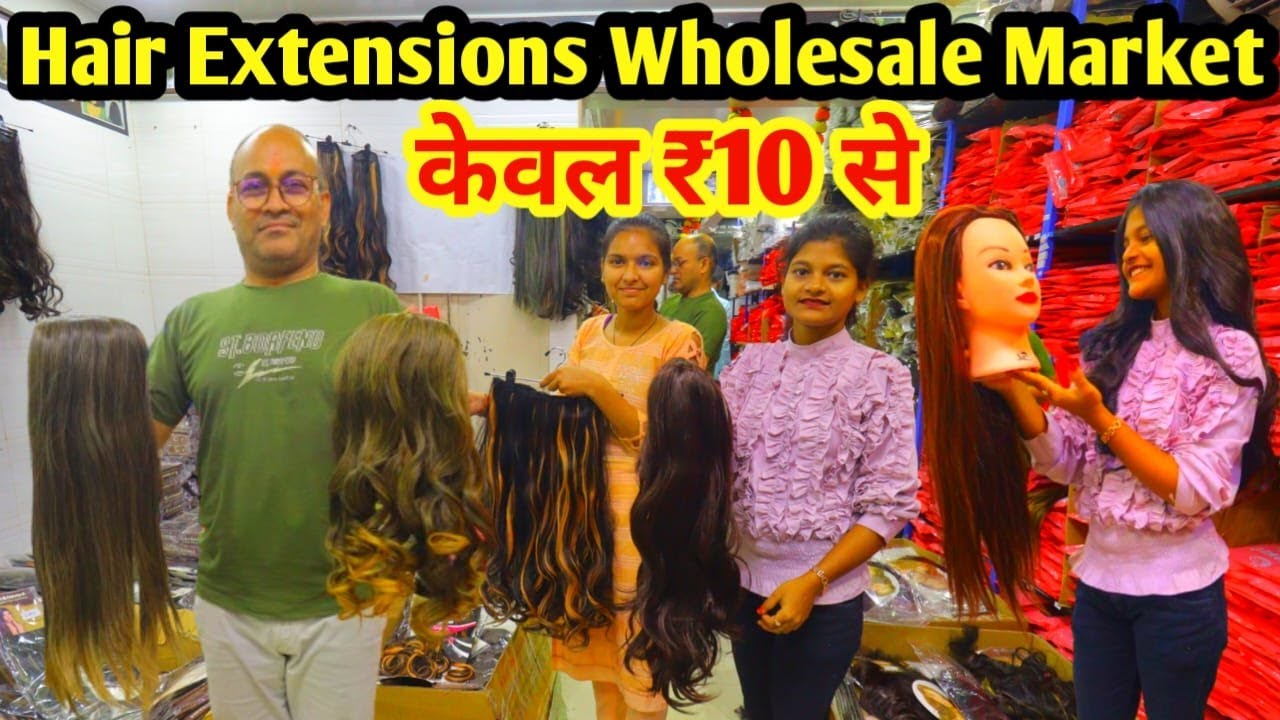 ₹10 Hair Extensions Wholesale Market in Mumbai | Hair Accessories Wholesale Zaveri Bazar India