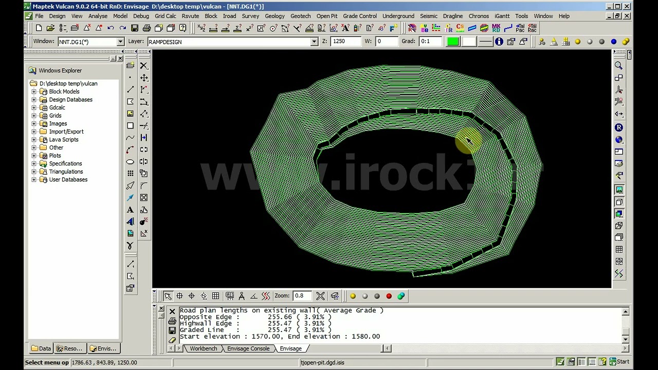 آموزش طراحی پیت، پله و رمپ در معدن روباز با نرم افزار مپتک ولکان Maptek Vulcan