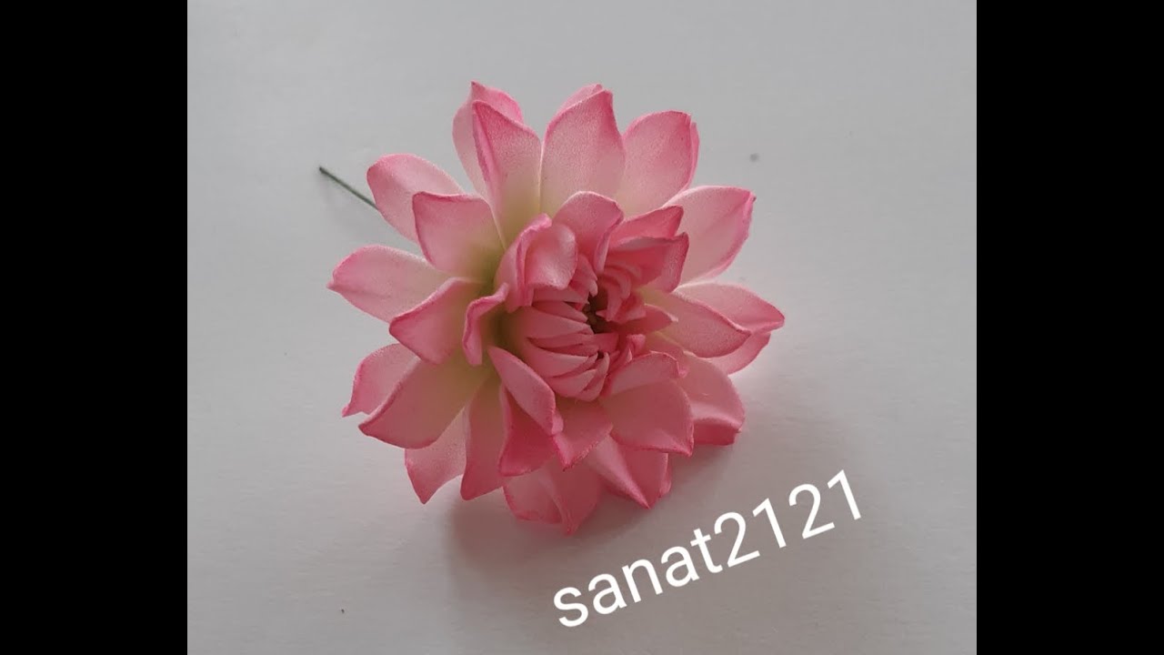 Easy Foamiran Dhalia Flower //DIY// Eva'dan kolay Yıldız Çiçeği yapılışı