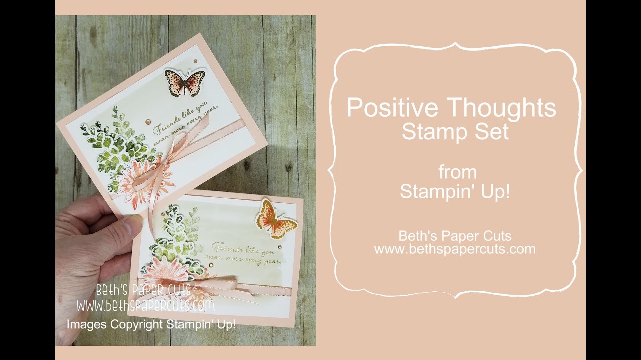 Using sponges and ink to add depth, Positive Thoughts set from Stampin' Up!