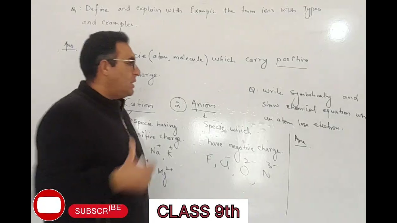 Ions,Cation and Anion.SLO based Lecture and Questions.