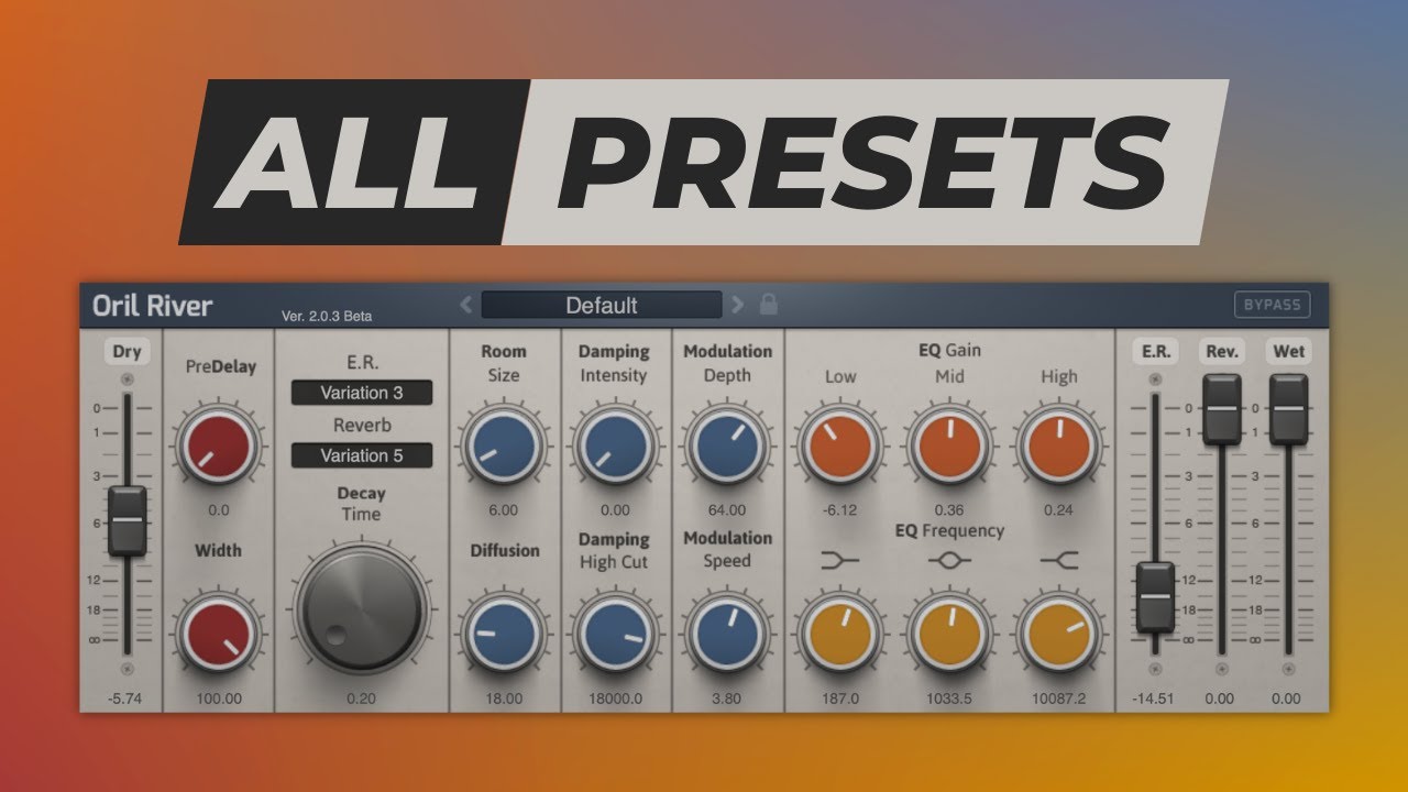 Oril River || FREE VST/AU Reverb Plugin || All Presets Demo (No Talking)