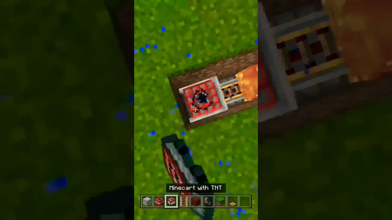 Minecraft | Tnt minecart trap tutorial #minecraft #viral