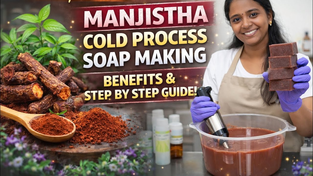 Manjistha Cold Process Soap | Benefits, Tips & Tricks | Tamil# soap making class available 
