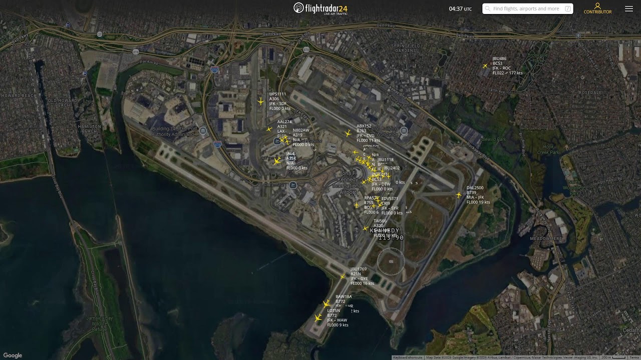 New York - Kennedy KJFK Flightradar24 Livestream with Live Air Traffic Control 20/02/2026
