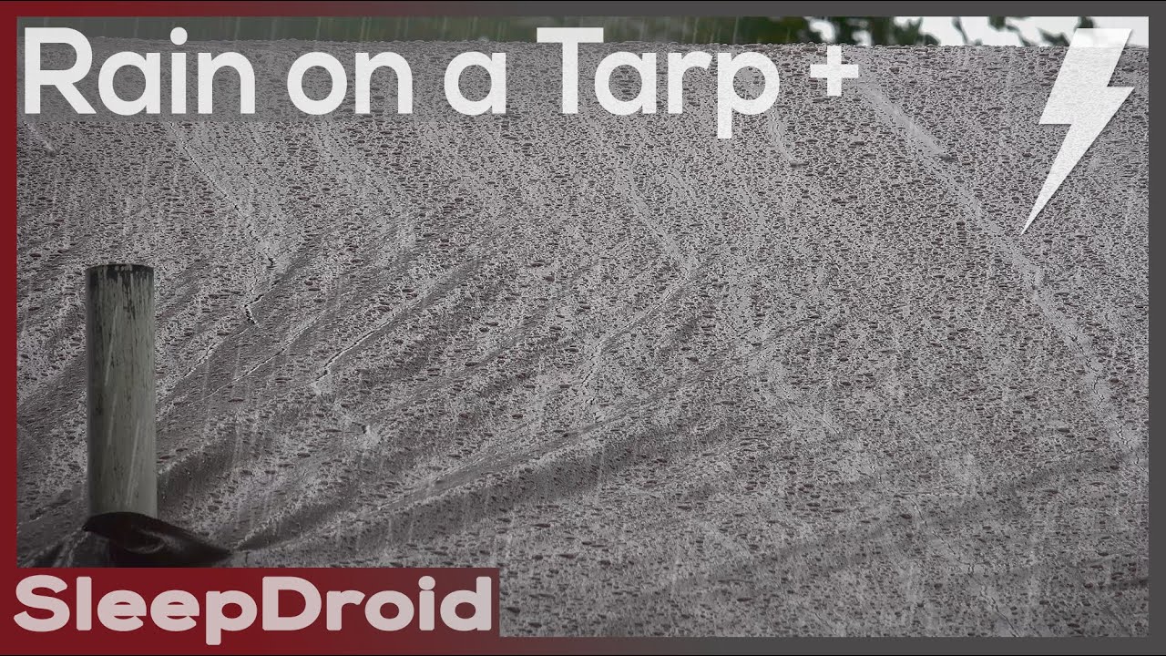 ► Hard Rain and Thunderstorm Sounds for Sleeping on a BROWN TARP, 10 hours (lluvia para dormir)