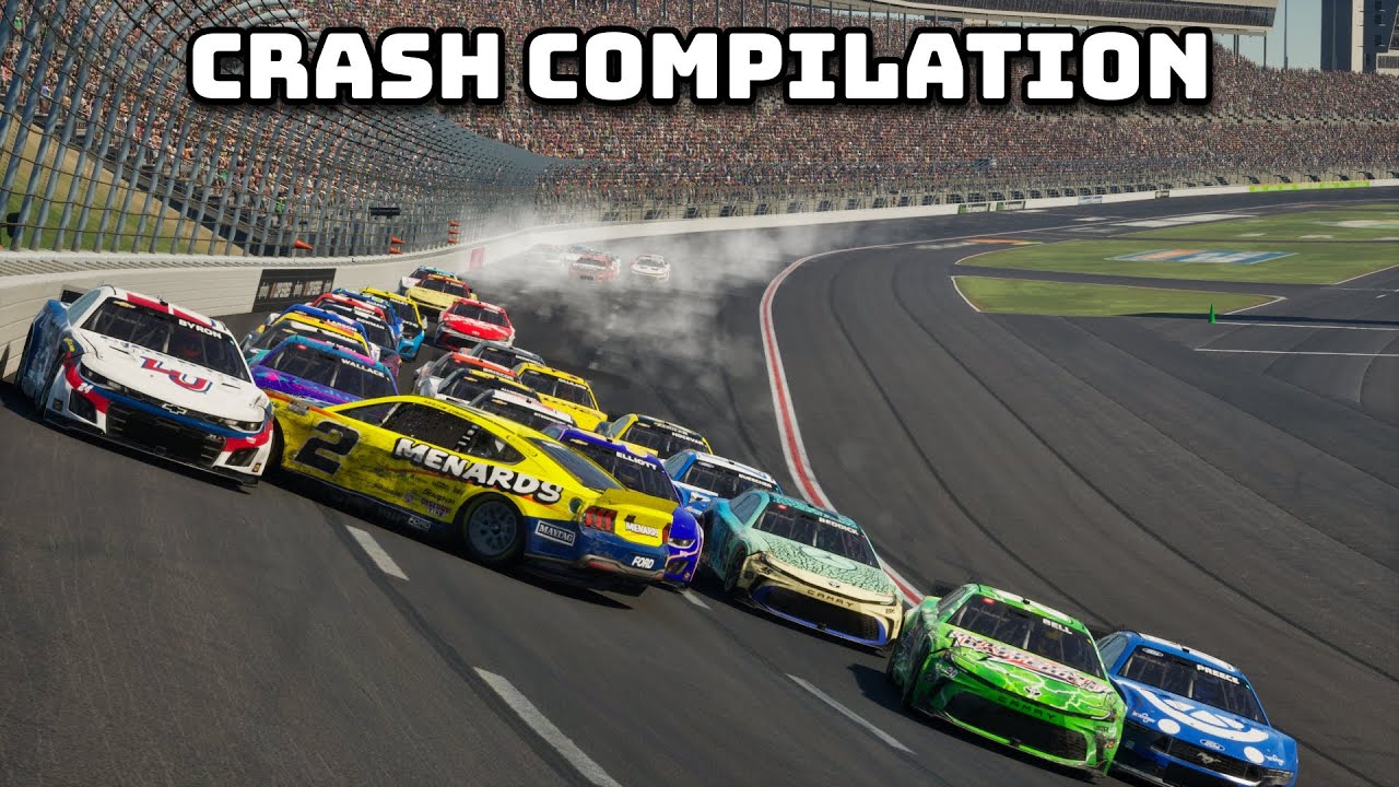 NASCAR 25 Realistic Crash Compilation 12