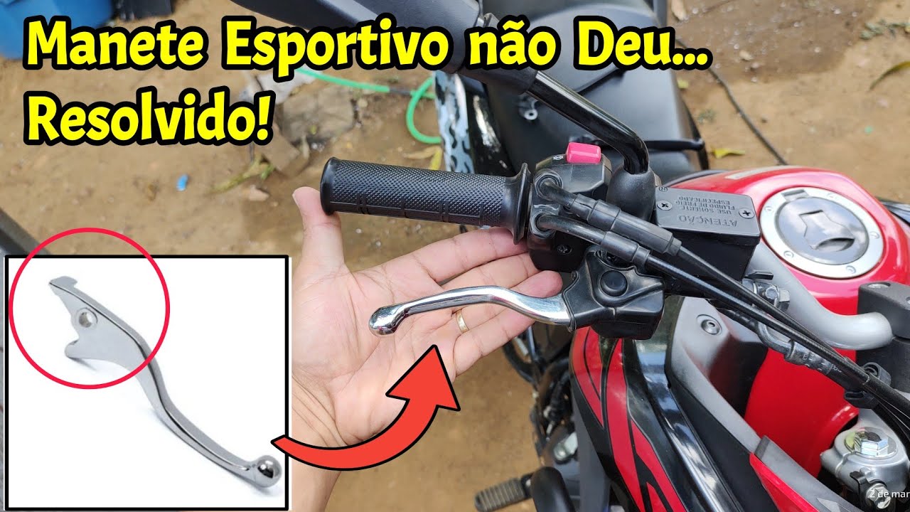 Mini Manete Cromado não deu na moto,  Resolvido! #comofazer #dica #moto #viral