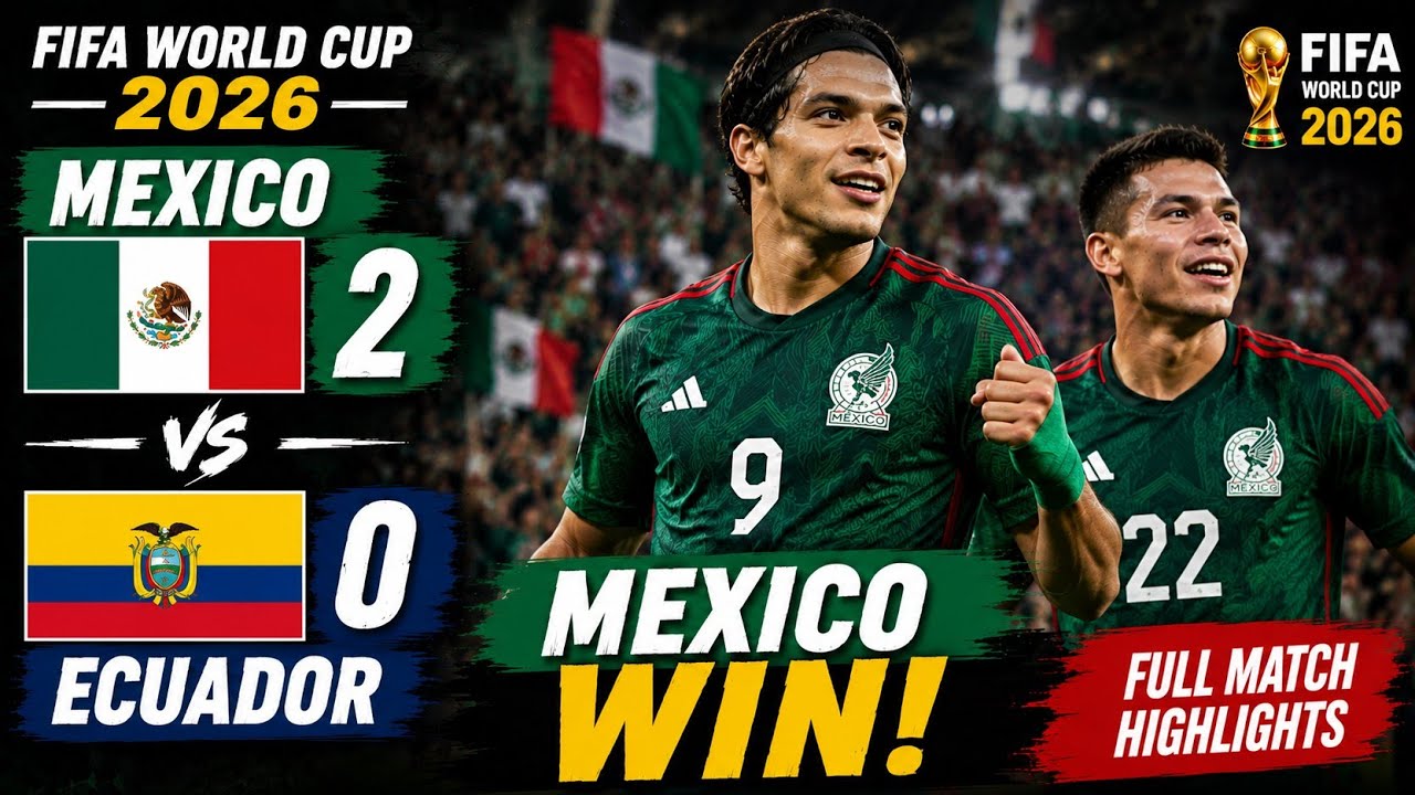 Mexico vs Ecuador 2-0 Highlights | Mexico Cruise Into Round of 16 | FIFA World Cup 2026