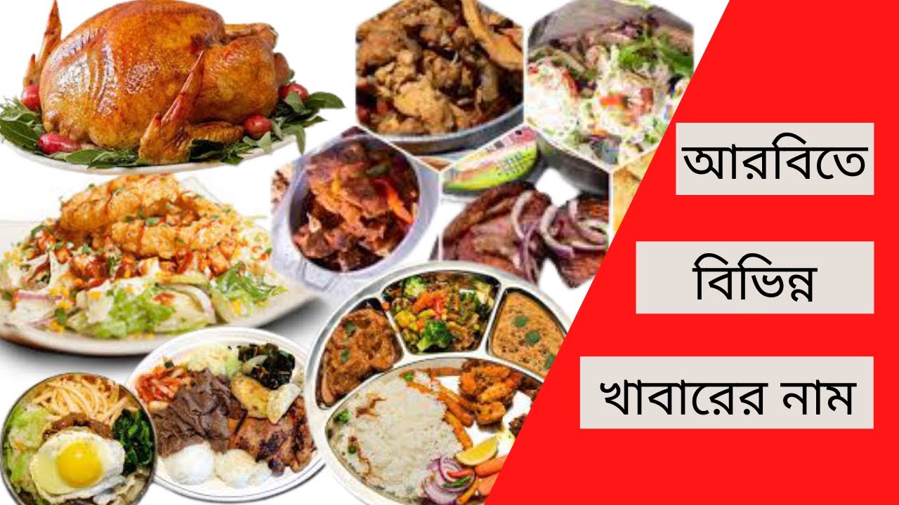 আরবি ও ইংরেজিতে বিভিন্ন খাবারের নাম। food names in bangla to arabic language. Anwar Hossain Official