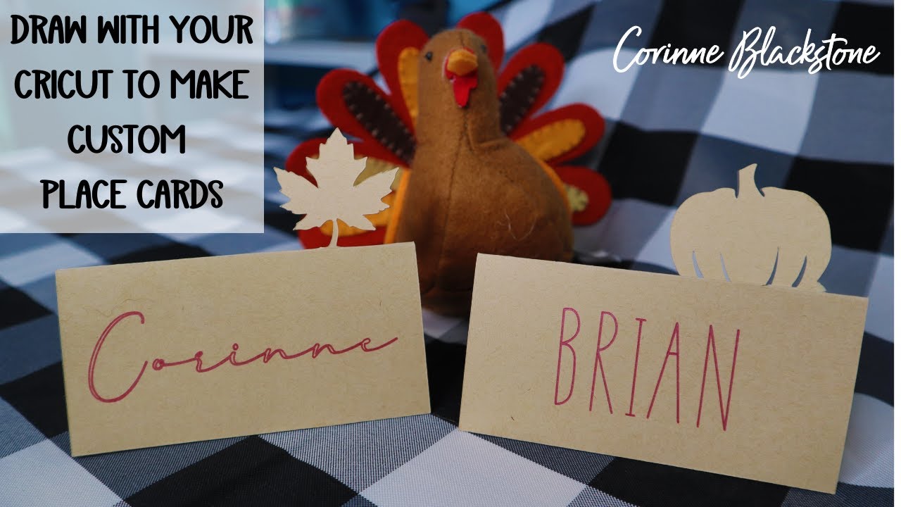 How to make your own place cards and write with cricut - writing fonts and system fonts